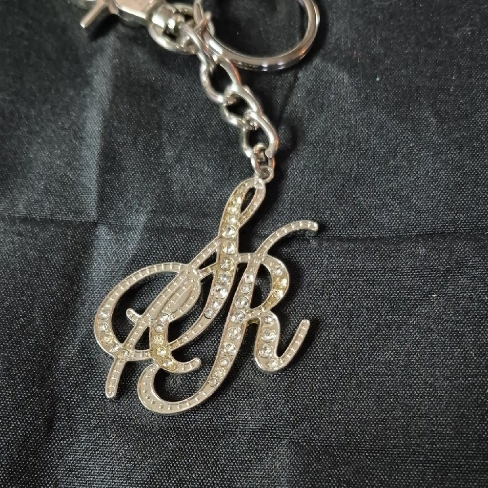 Rhinestone Monogram Keychain - Picture 2 of 4